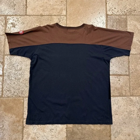 Cav Empt Brown Tri Color Red Logo Short Sleeve T-Shirt